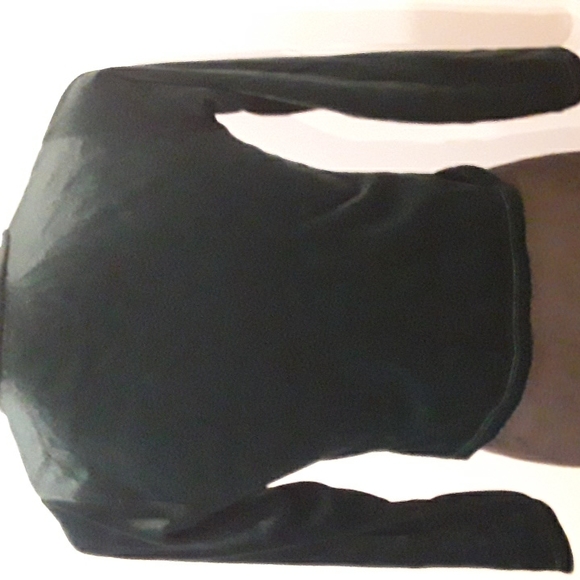 Pogo Club of NY dark green velour button down top with flowers 10/12 - Picture 3 of 5